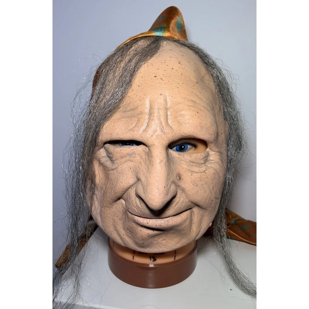 Grandma Face Mask Adult Old Woman Head Scarf Latex Halloween Zagone Studios 2007